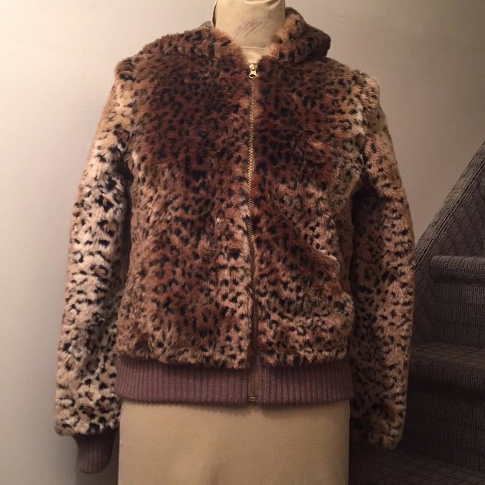 Lux by Anthropologie Faux Leopard Jacket